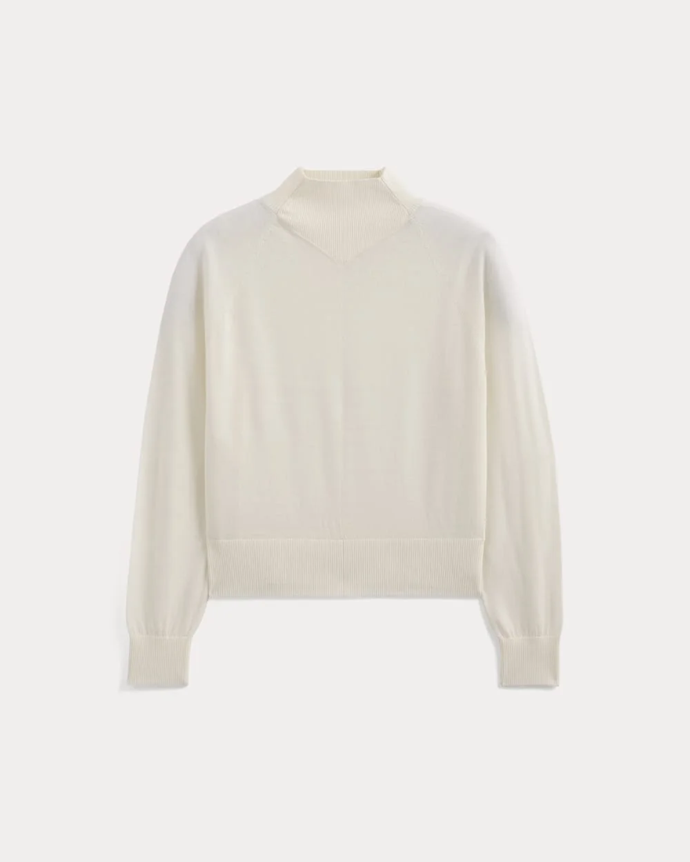MOCKNECK SWEATER IN ULTRAFINE MERINO - 1