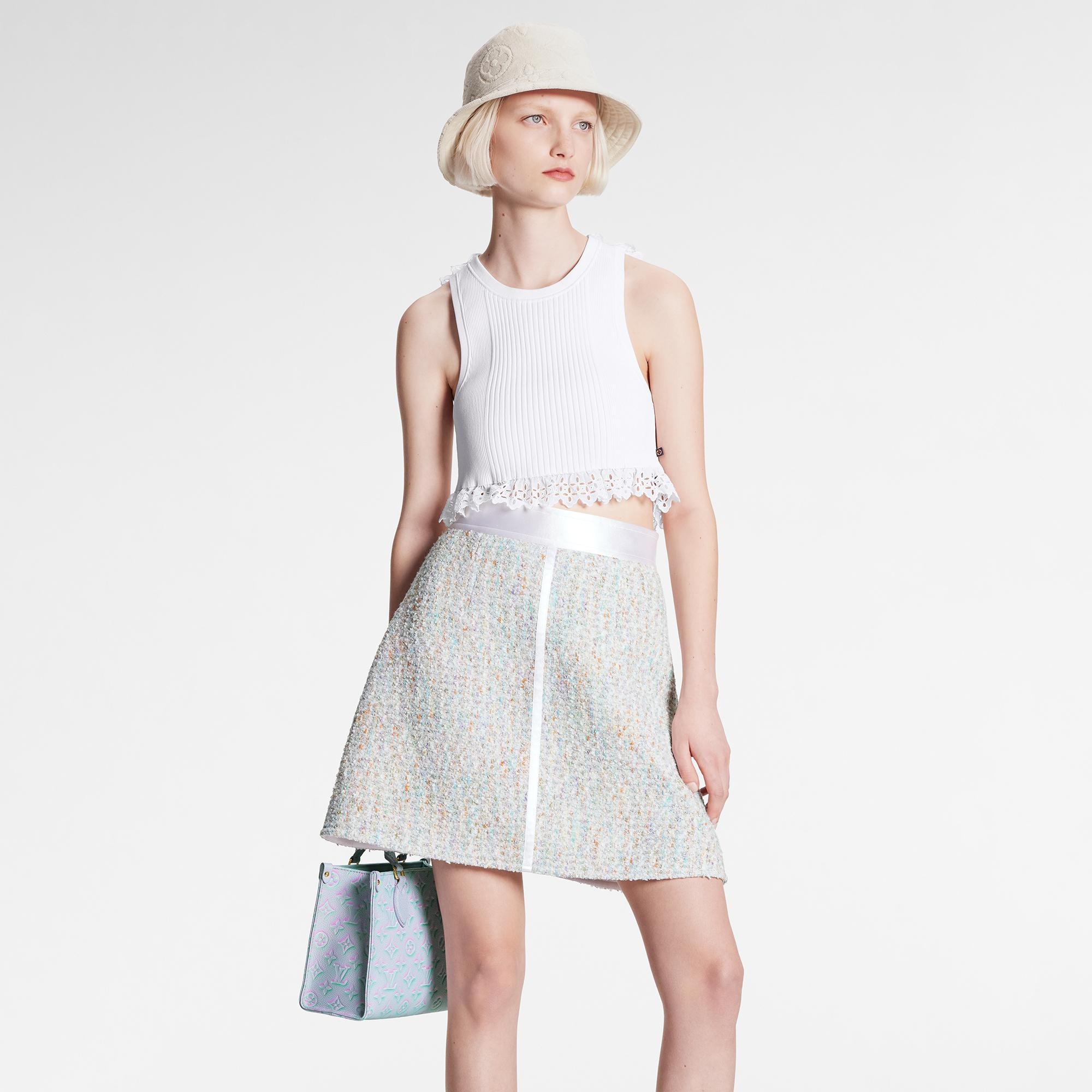 Stardust Lurex Tweed A-Line Mini Skirt - 5