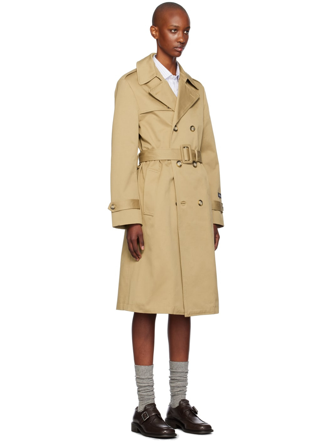 Beige Classic Trench Coat - 4