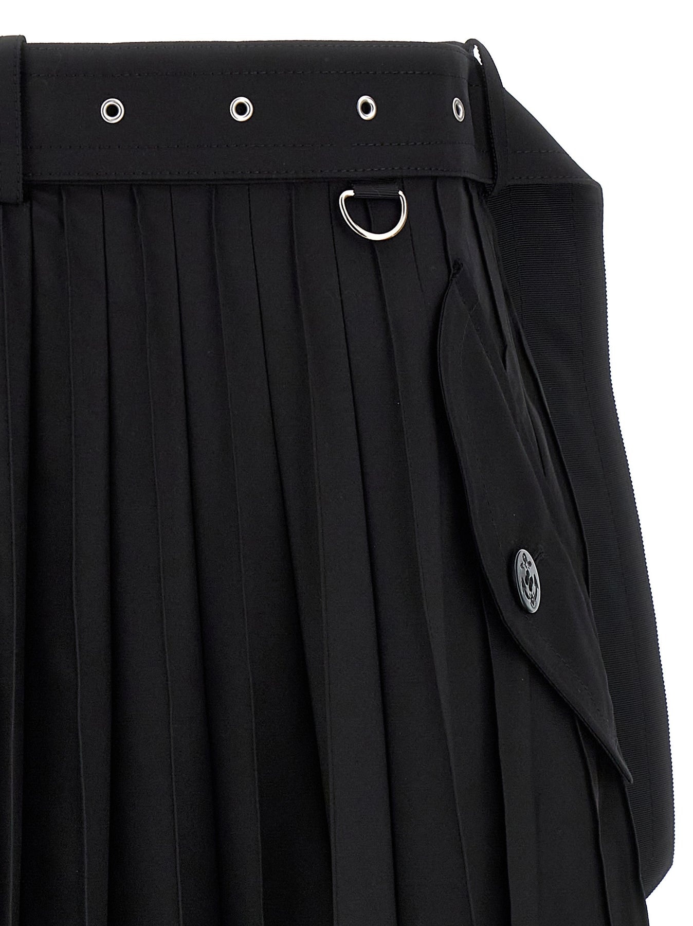 Long Pleated Skirt Skirts Black - 3