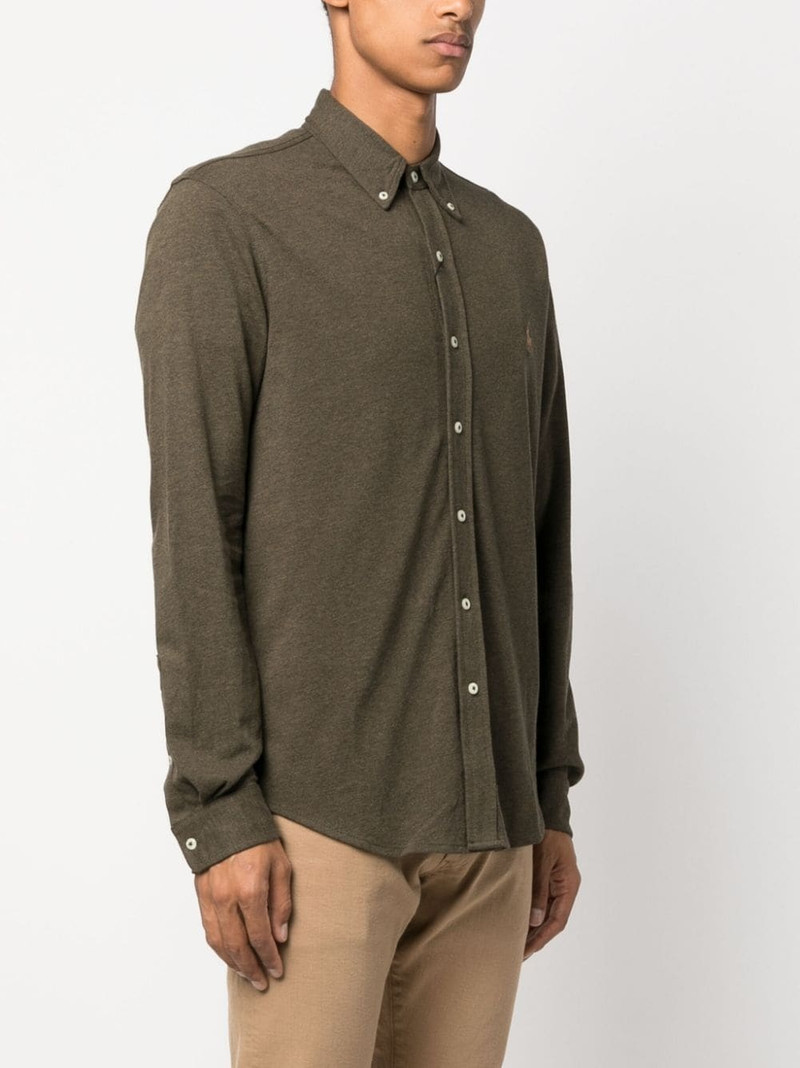 Horseferry-embroidered cotton shirt 3