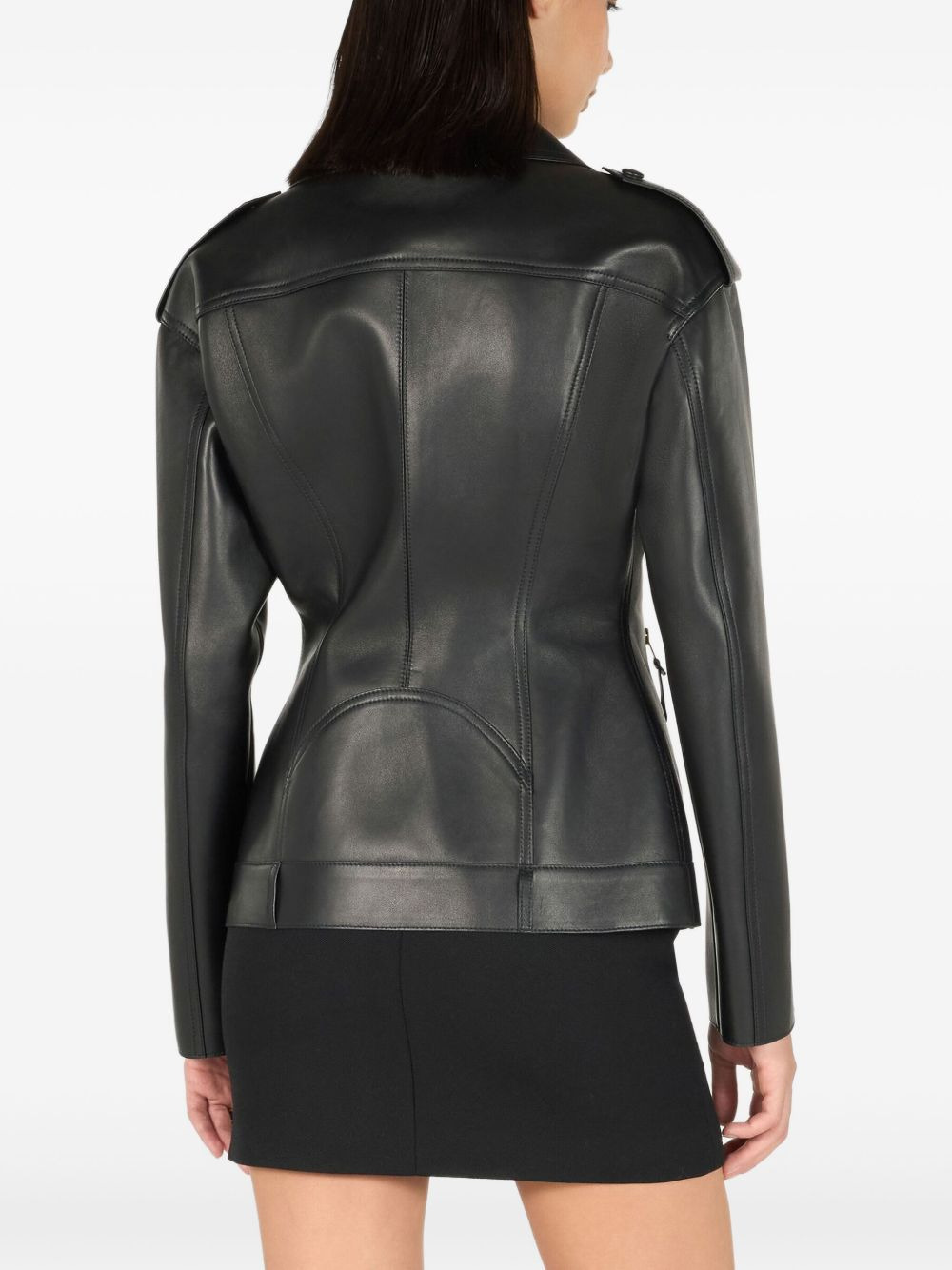leather biker jacket - 4