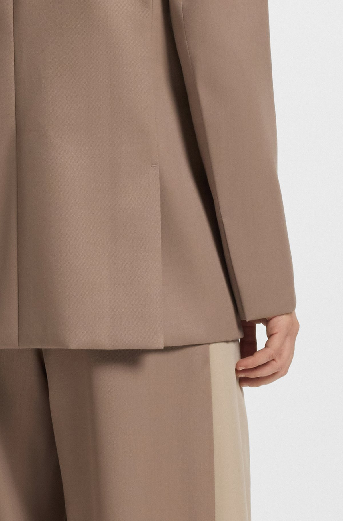 RELAXED-FIT BLAZER WITH COLOR-BLOCKED LAPELS - 6