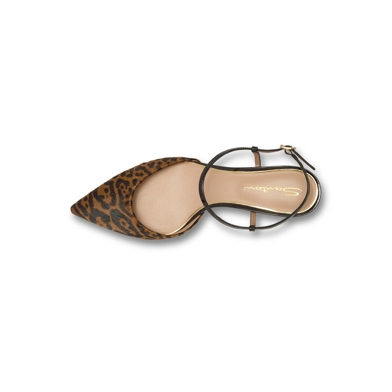 Women's animal-print cavallino mid-heel slingback 4