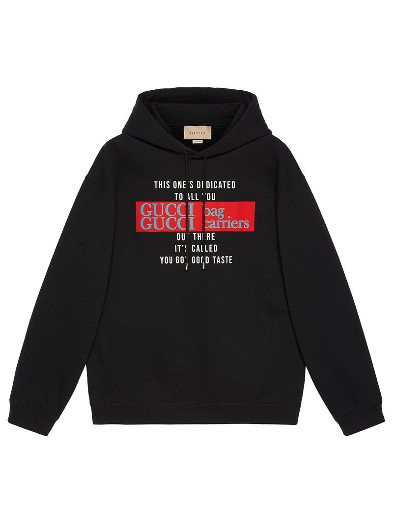You Got Good Taste print cotton hoodie - 1