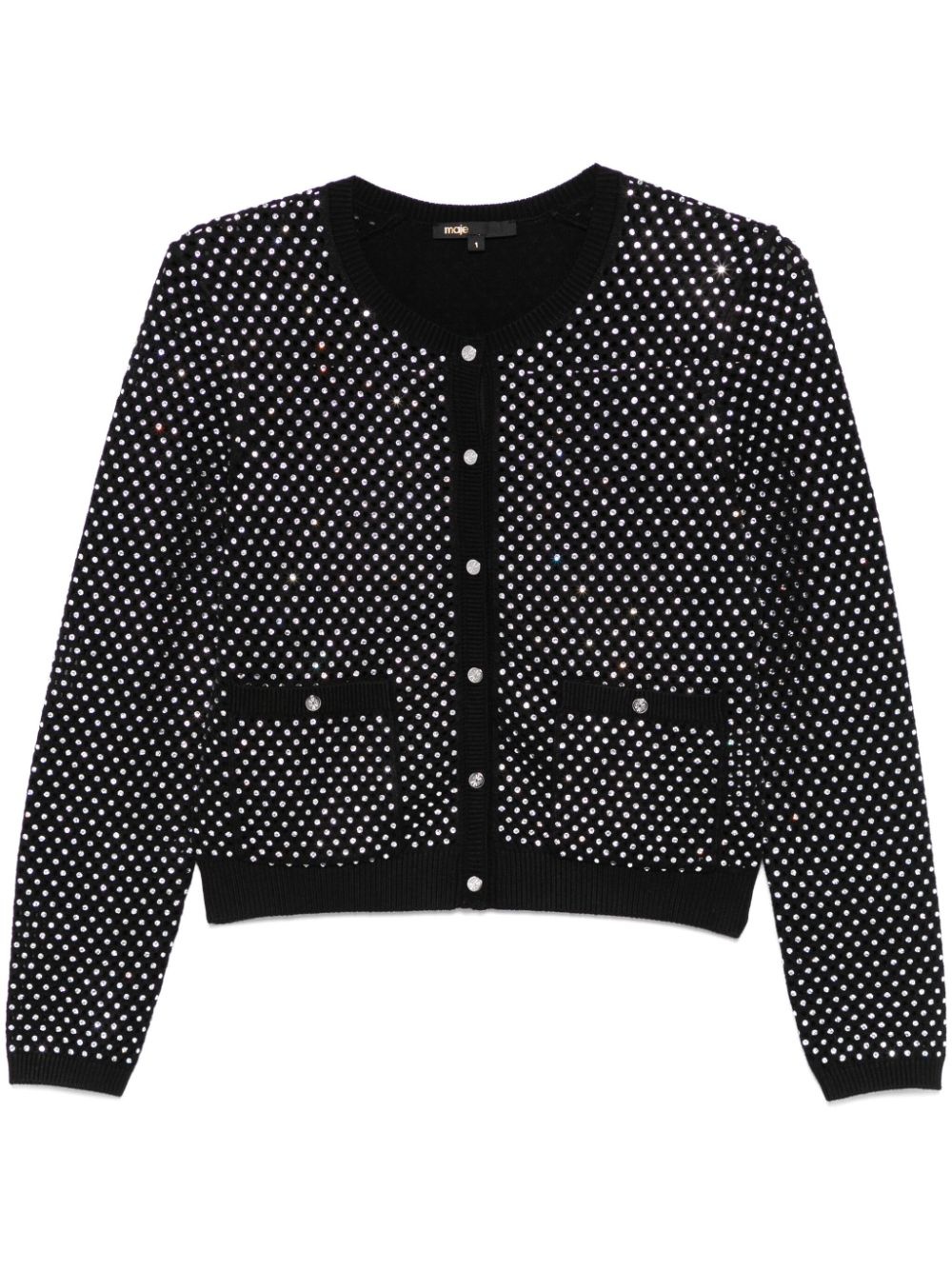 sequined cropped cardigan - 1