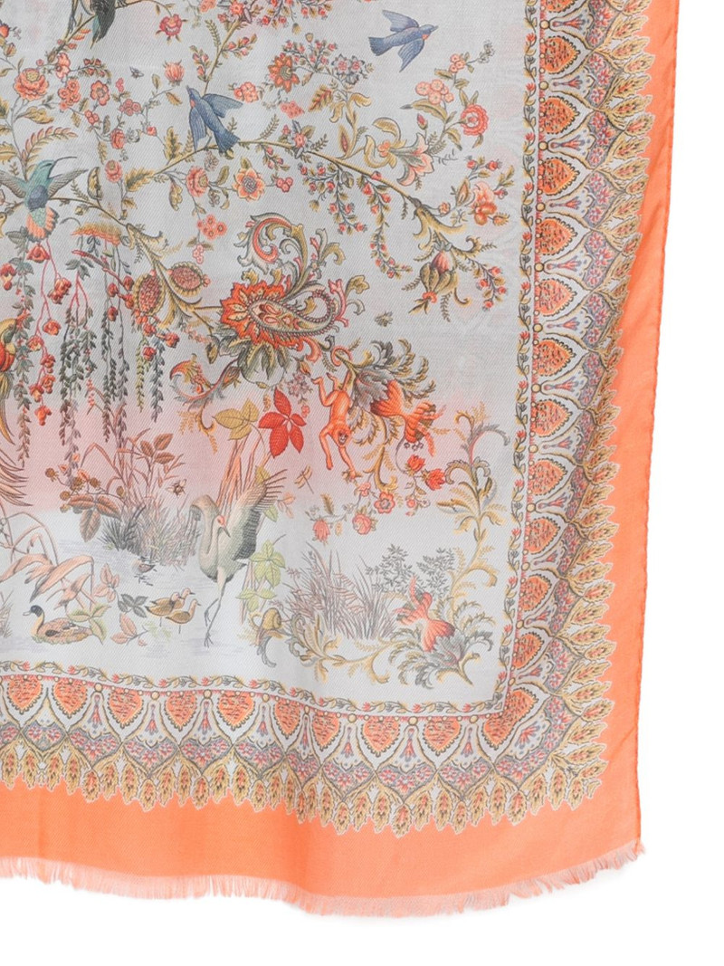 Etro floral-pattern scarf outlook