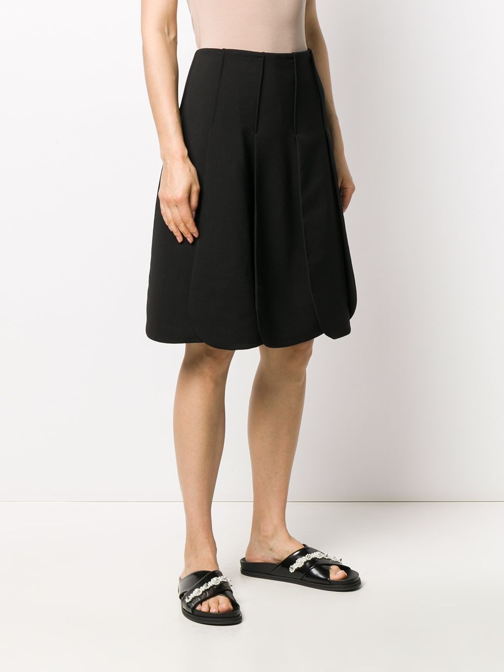 pleated A-line skirt - 3