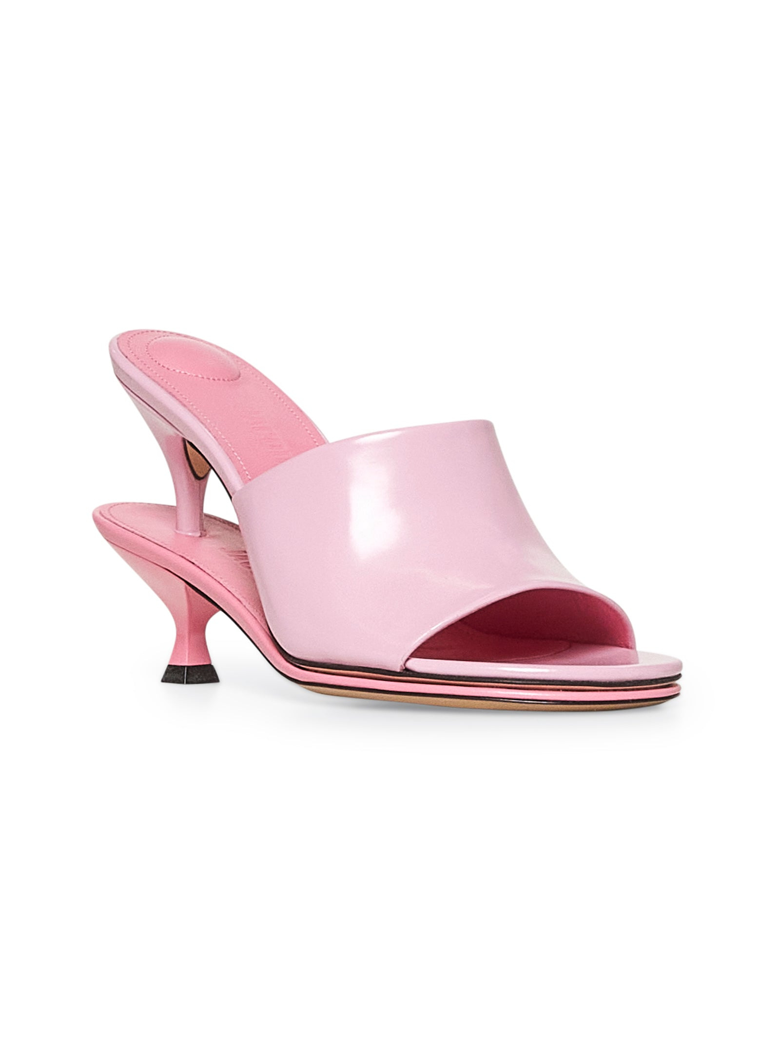 Pink leather The double mules - 2