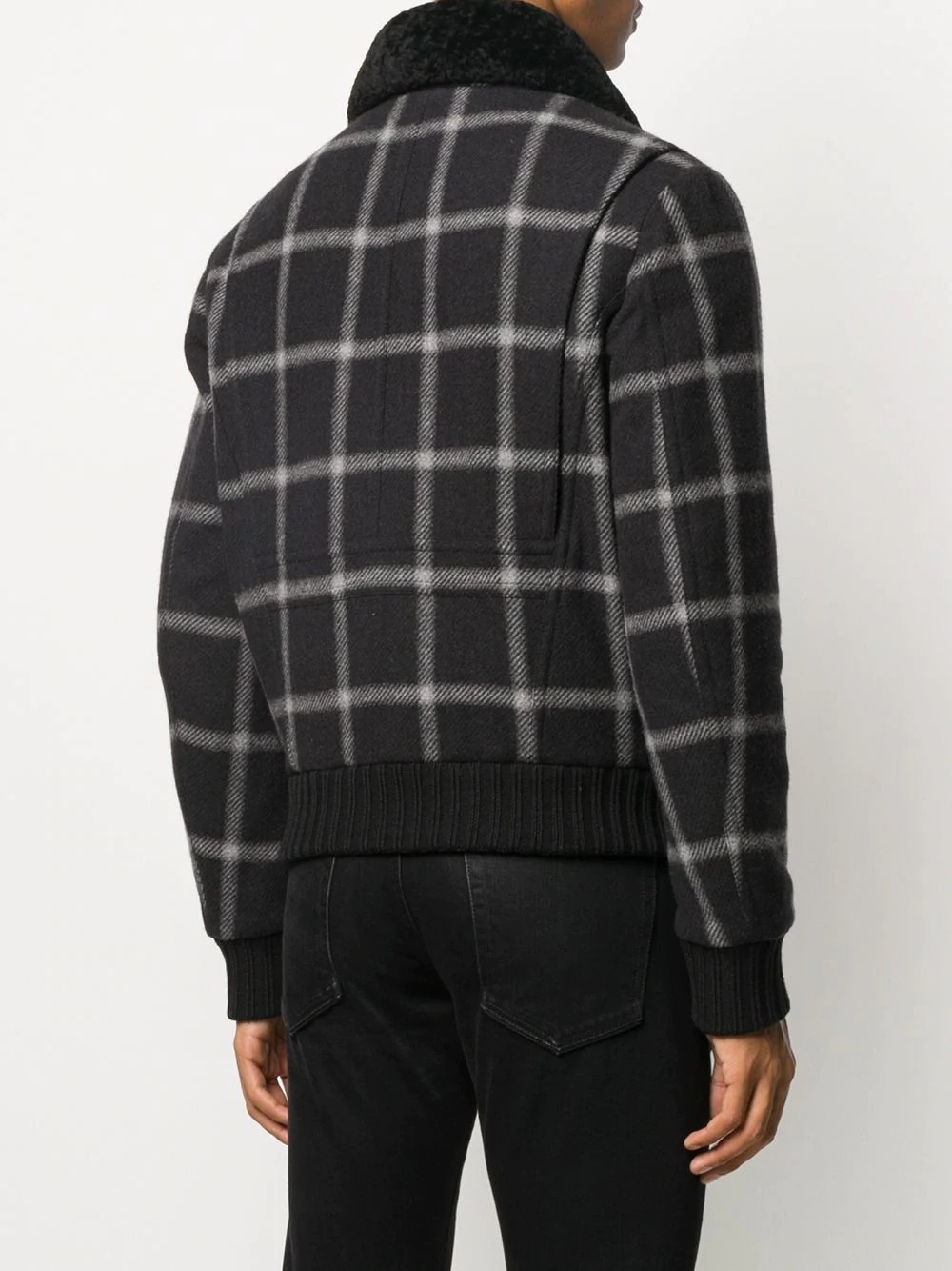 checked bomber jacket - 4