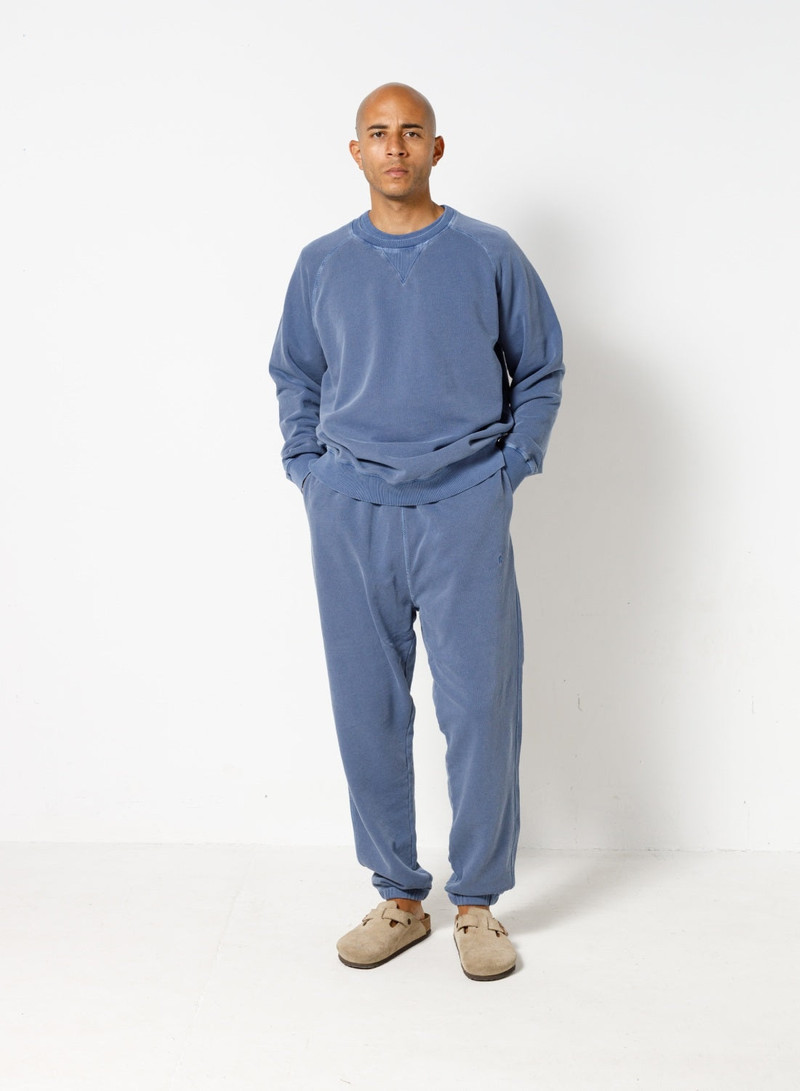 Nigel Cabourn Embroidered Arrow Crew in Denim outlook