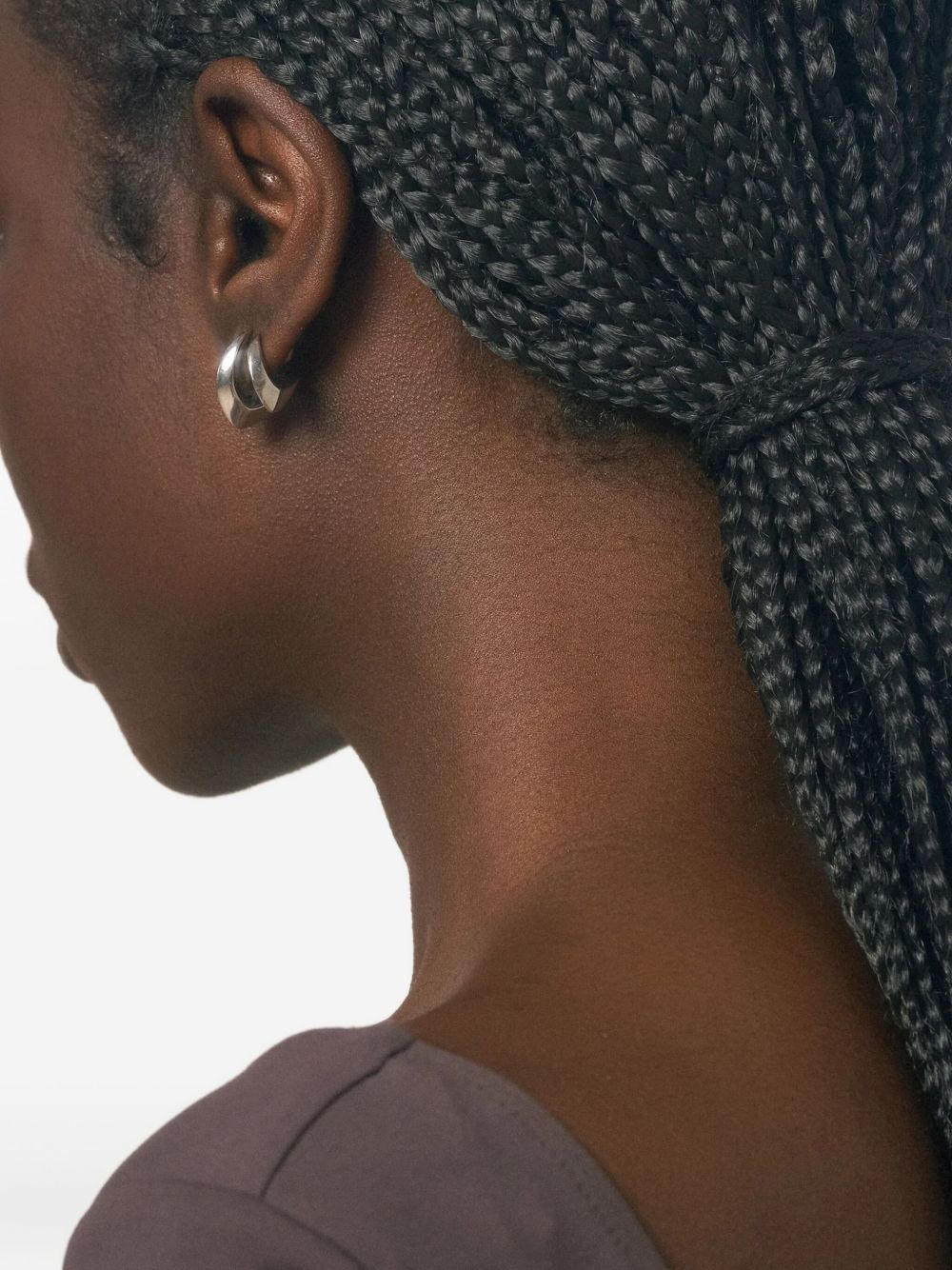 angular hoop earrings - 2