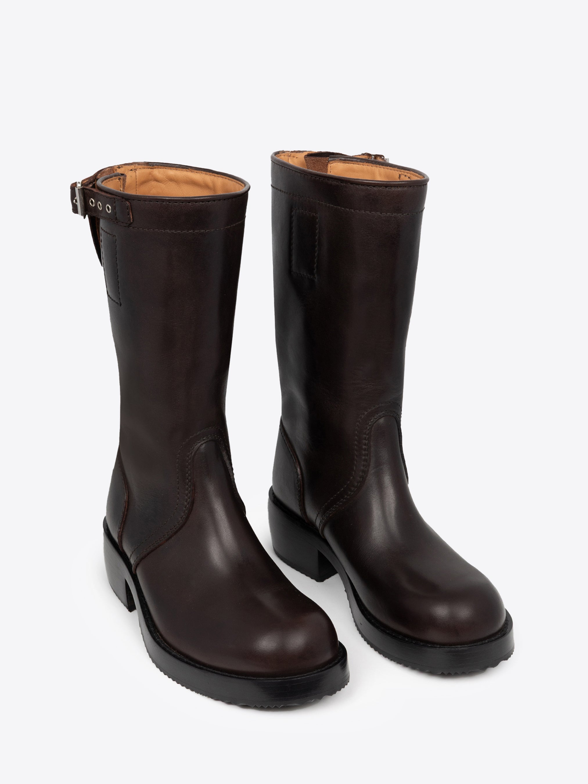 LEATHER BIKER BOOTS - 3