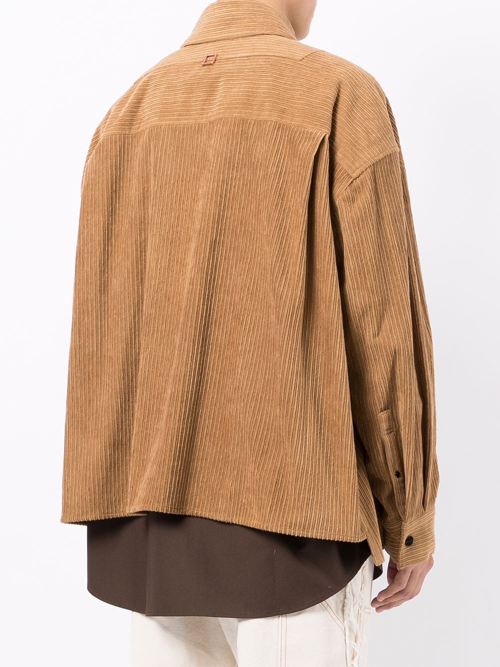 corduroy chest-pocket shirt - 4