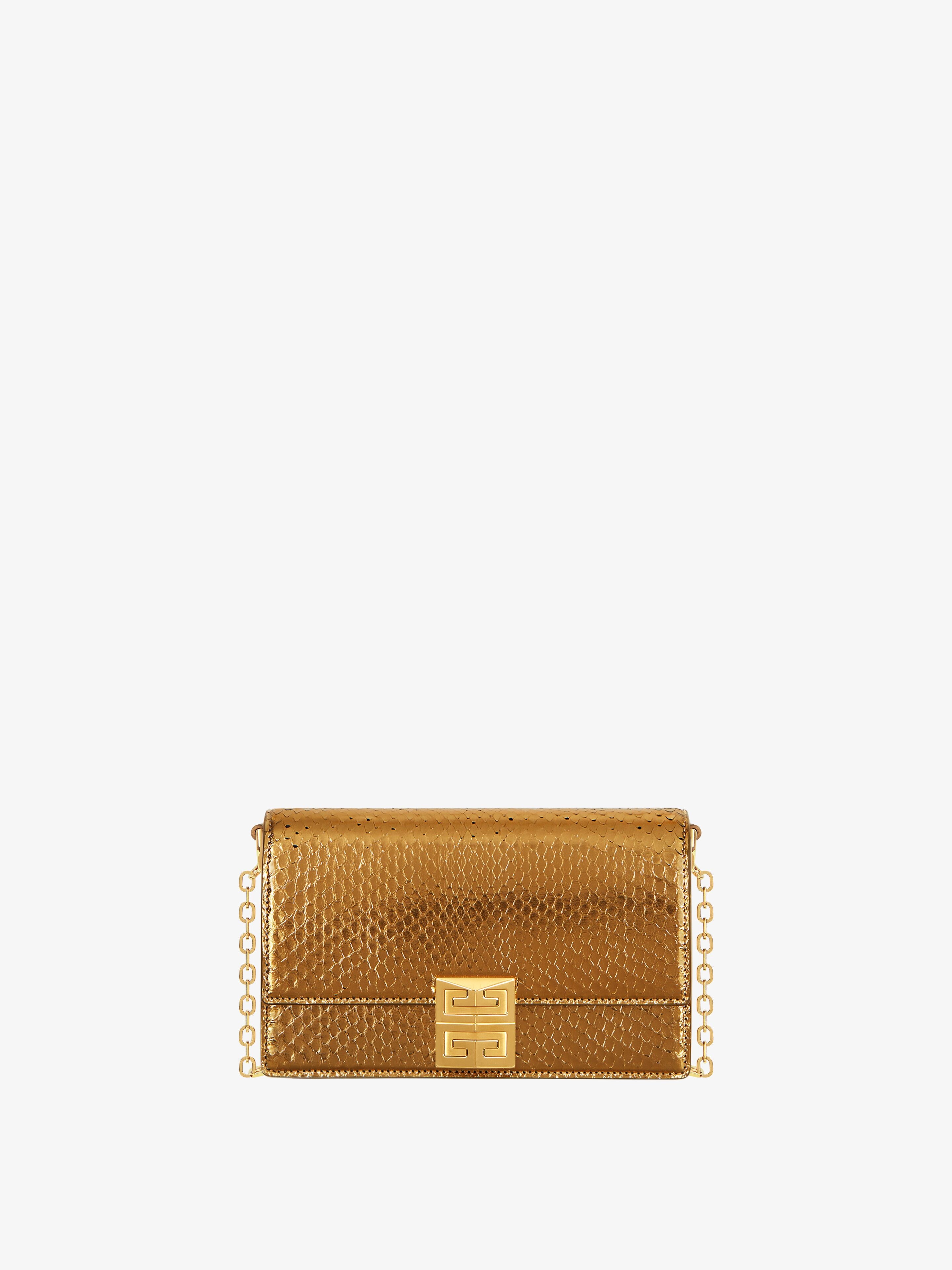 SMALL 4G BAG IN PYTHON WITH CHAIN - 1