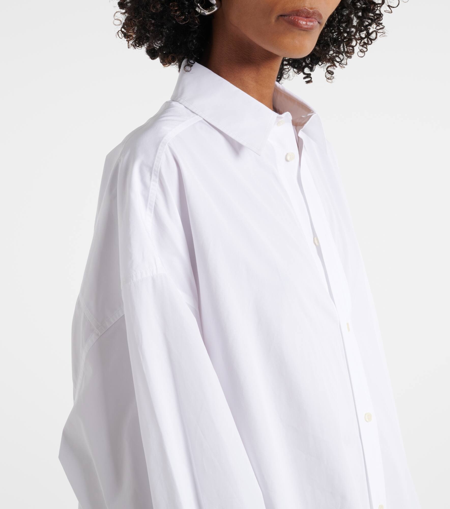 Oversized cotton shirtdress - 4