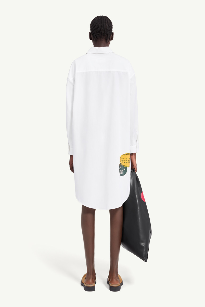 Sticker-print cotton poplin dress 3