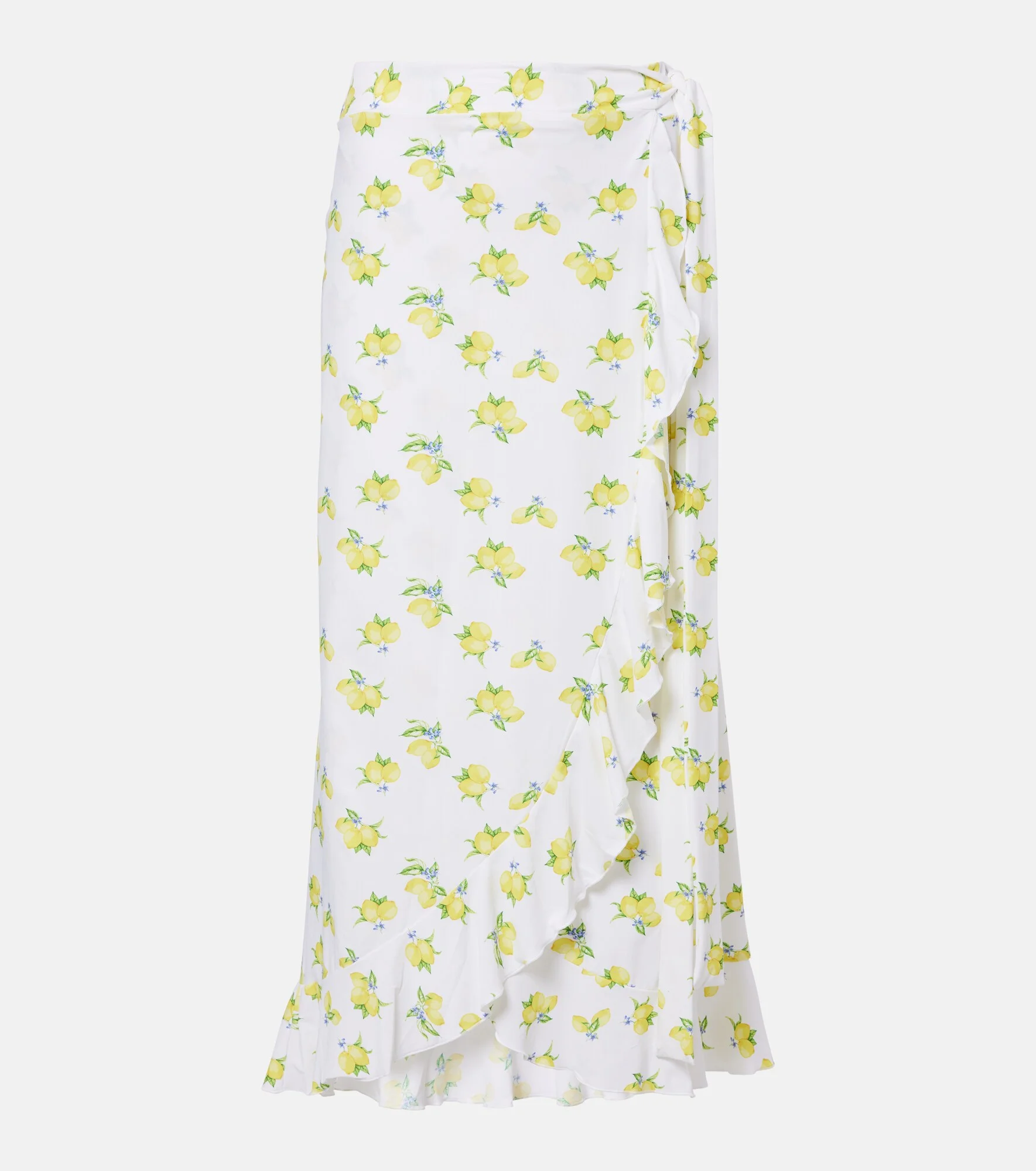 Printed ruffled wrap skirt - 1