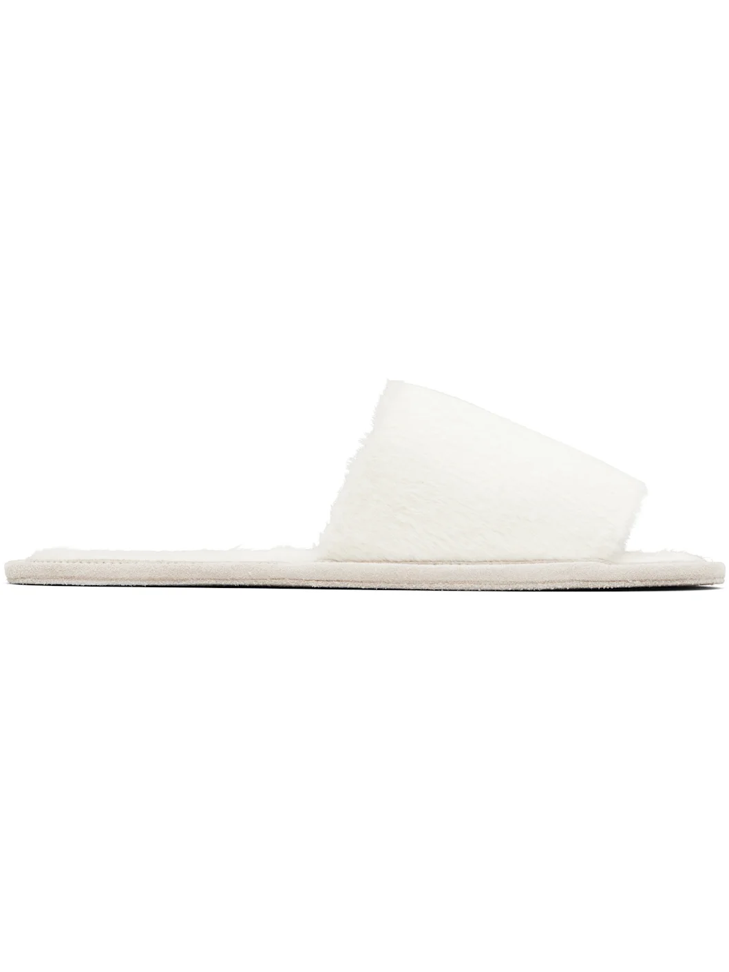 White Suri Brushed Slippers - 1