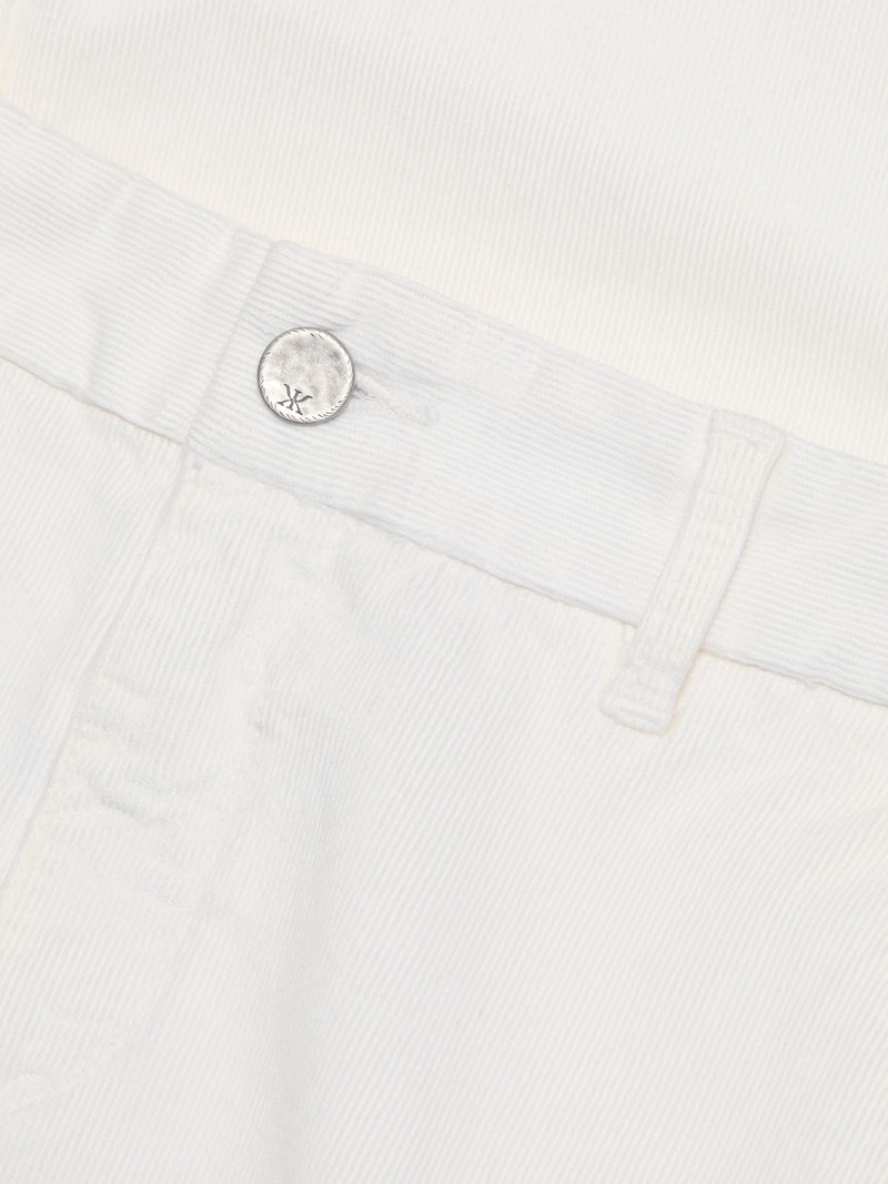 Women's Hannah Cotton-Blend High-Rise Pants - Ivory 7