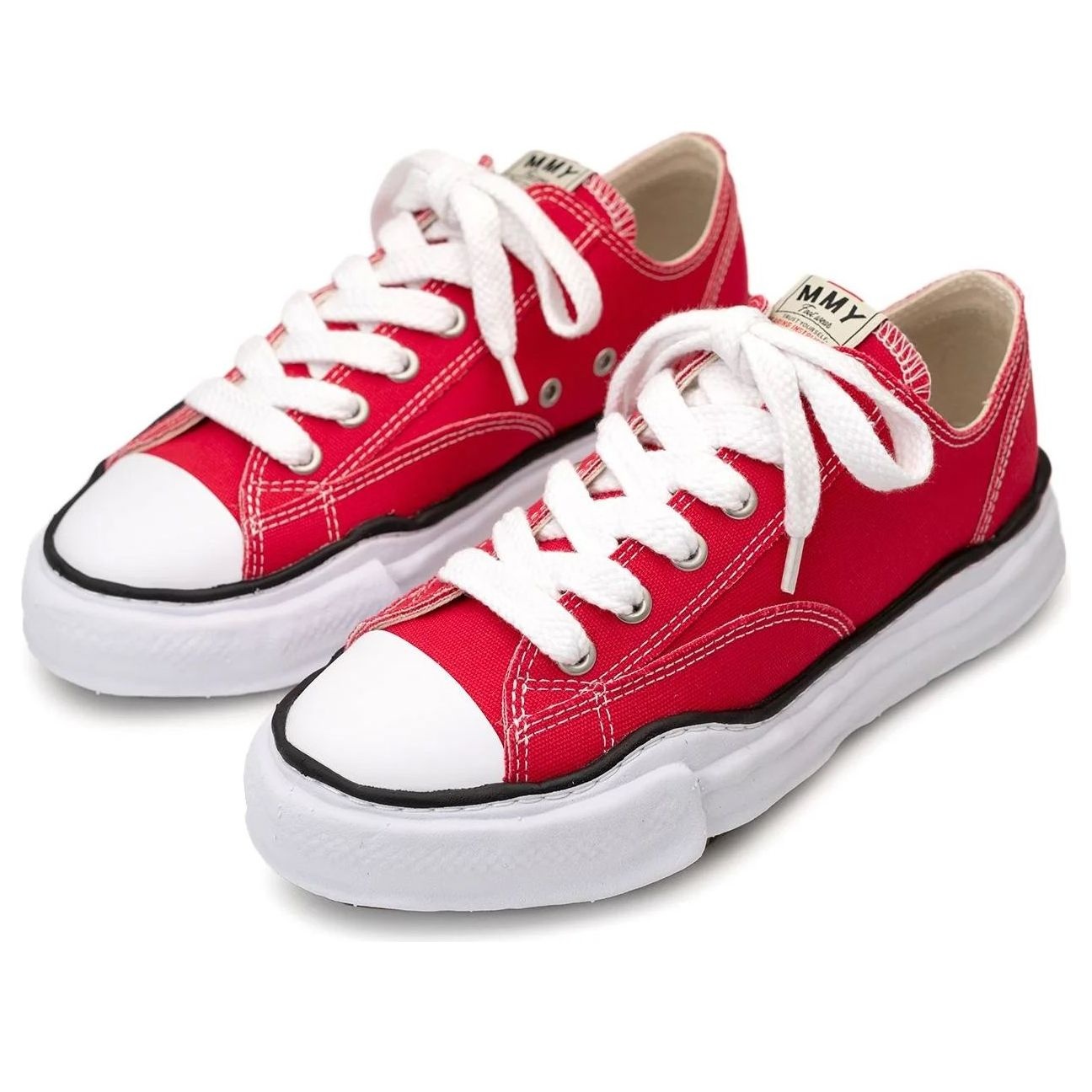 Maison MIHARA YASUHIRO Peterson OG Sole Canvas Low 'Red' A01FW702-RED - 3