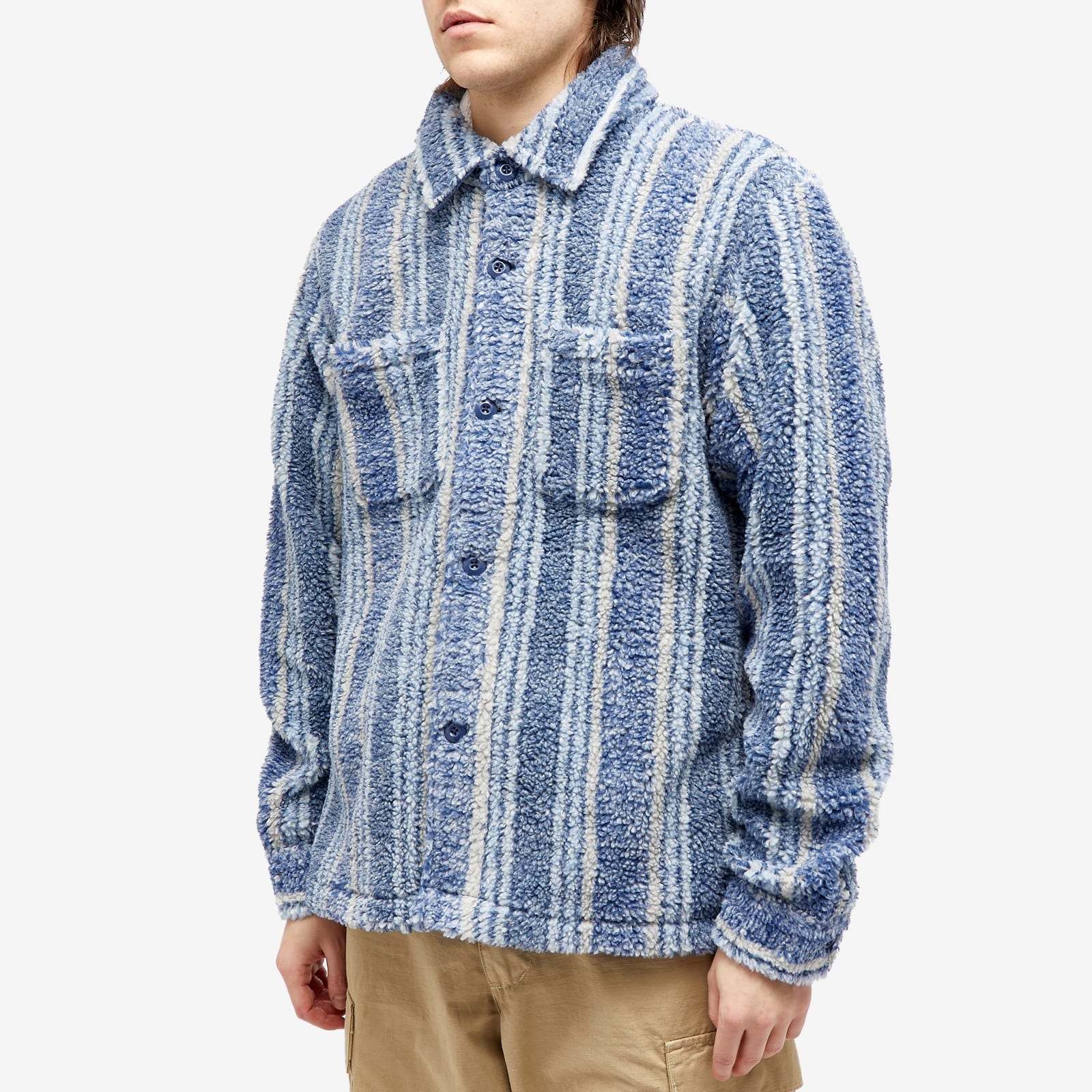 Stussy Stripe Sherpa Shirt - 2