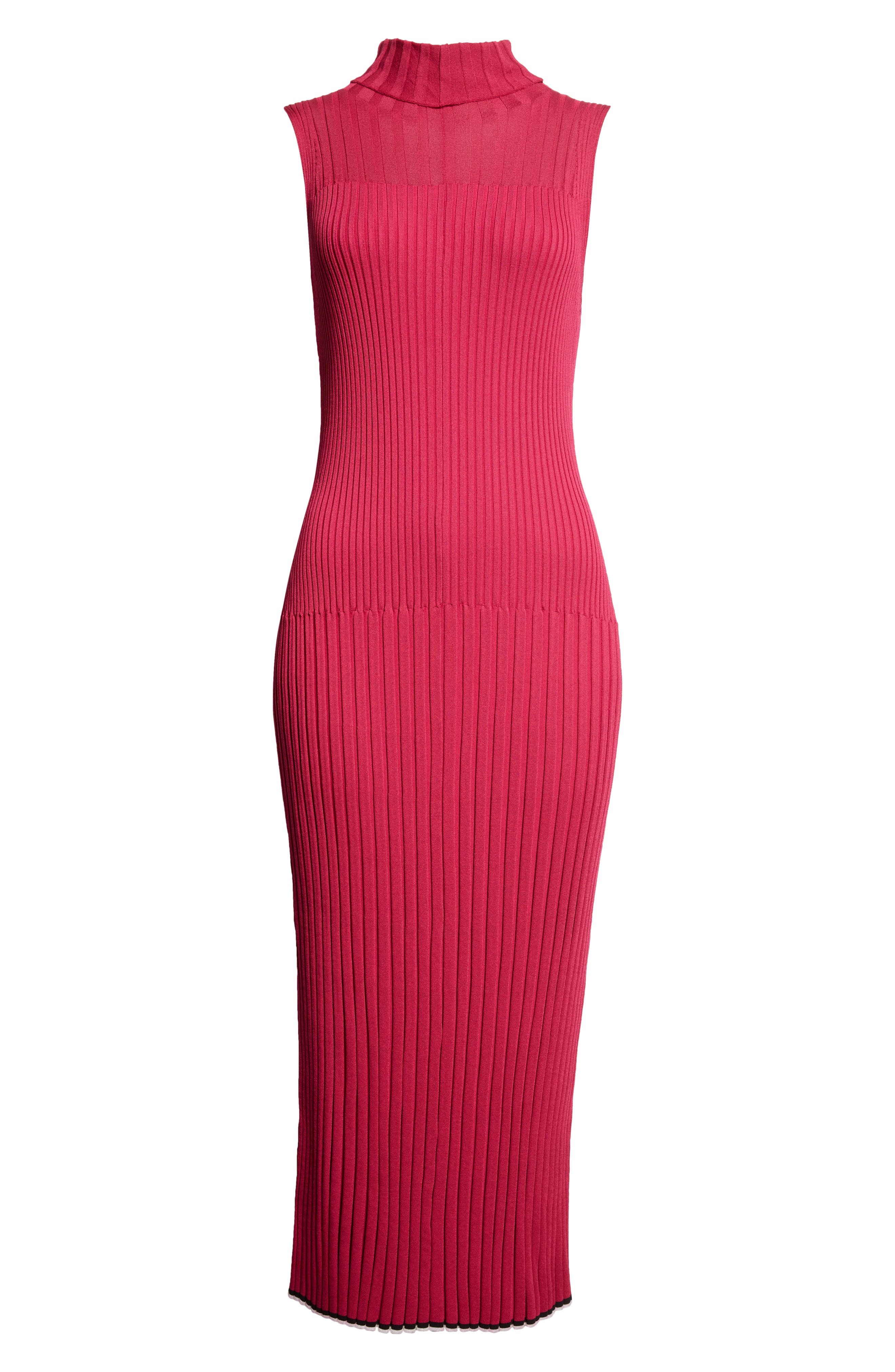 Proenza Schouler Maia Rib Midi Tank Dress in Fuschia at Nordstrom - 5