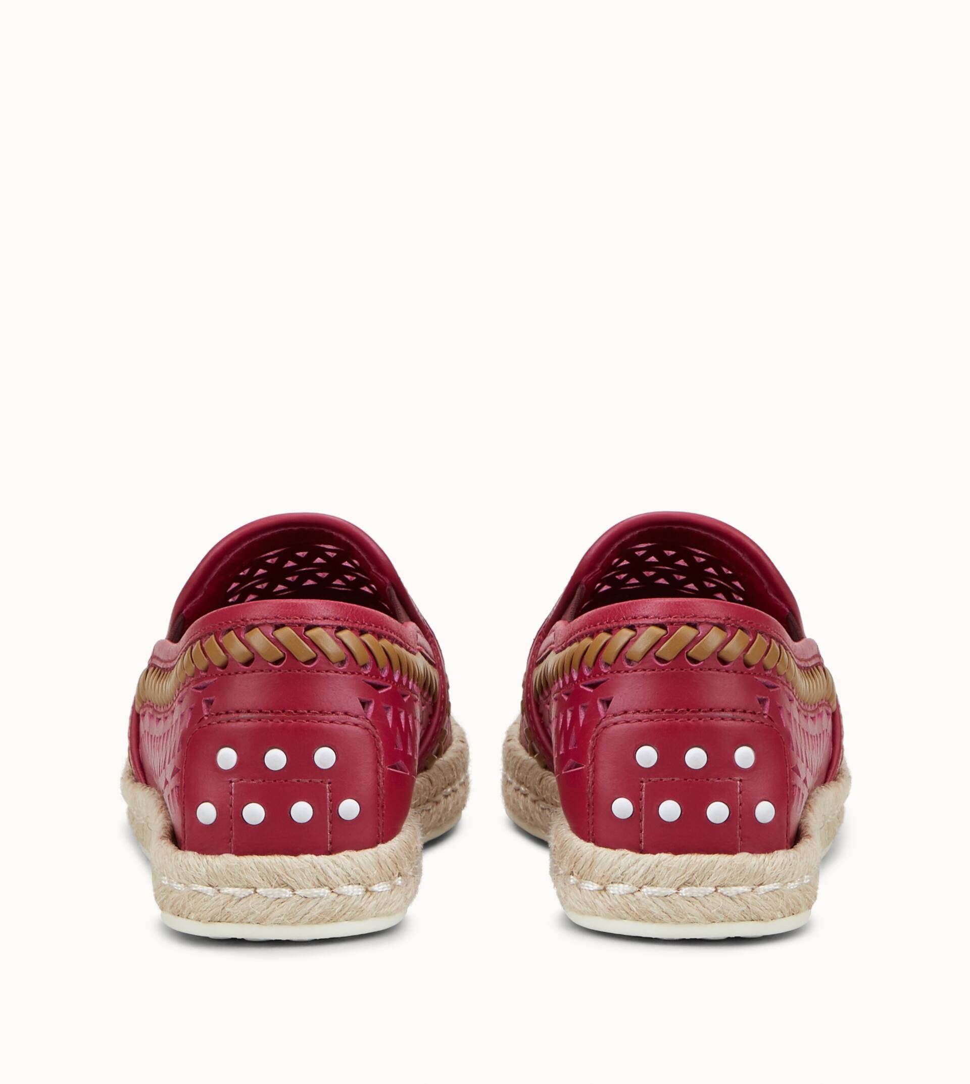 SLIP-ONS IN LEATHER - VIOLET, BROWN - 3