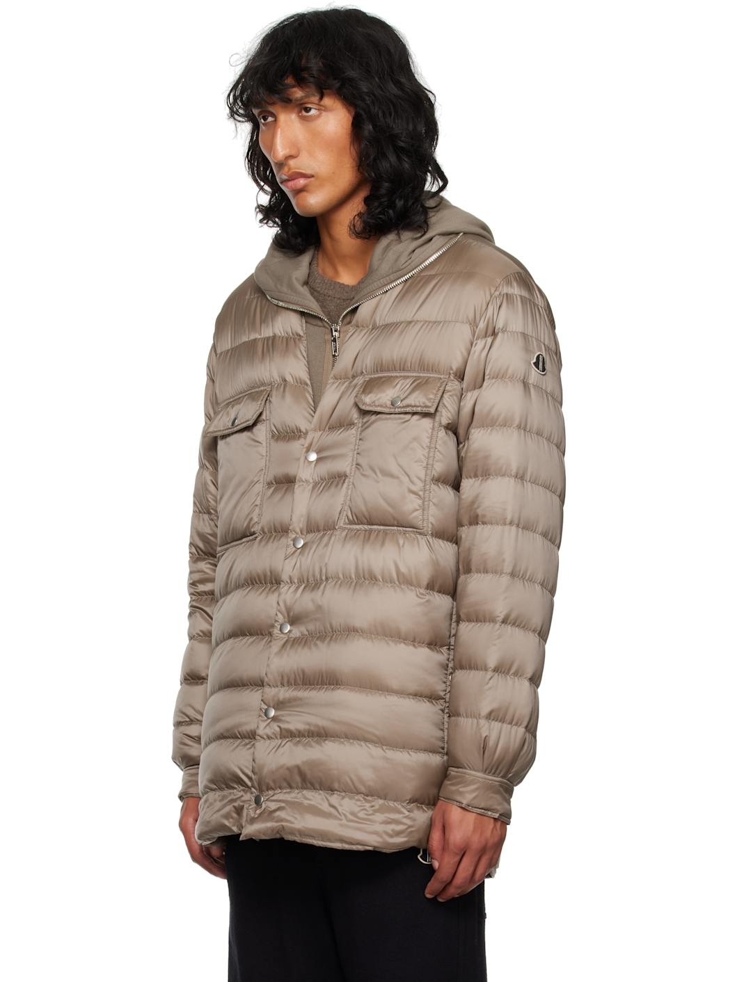 Moncler + Rick Owens Gray Outershirt Jacket - 4