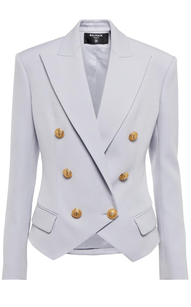 Double Breasted Wool Blazer - 1