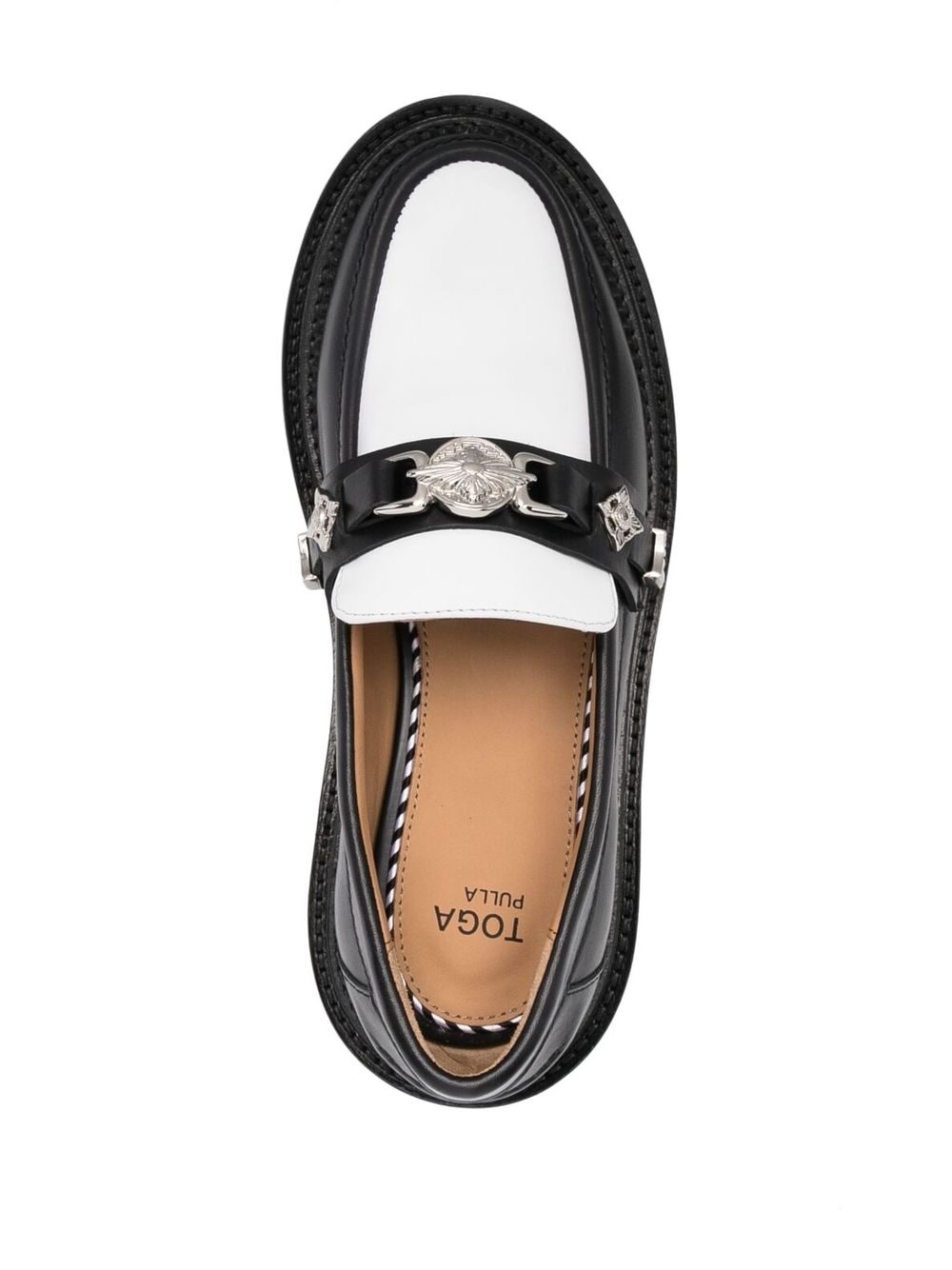 buckle-detail leather loafers - 4