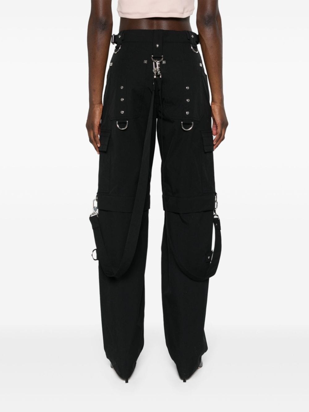 high-waist cargo trousers - 4