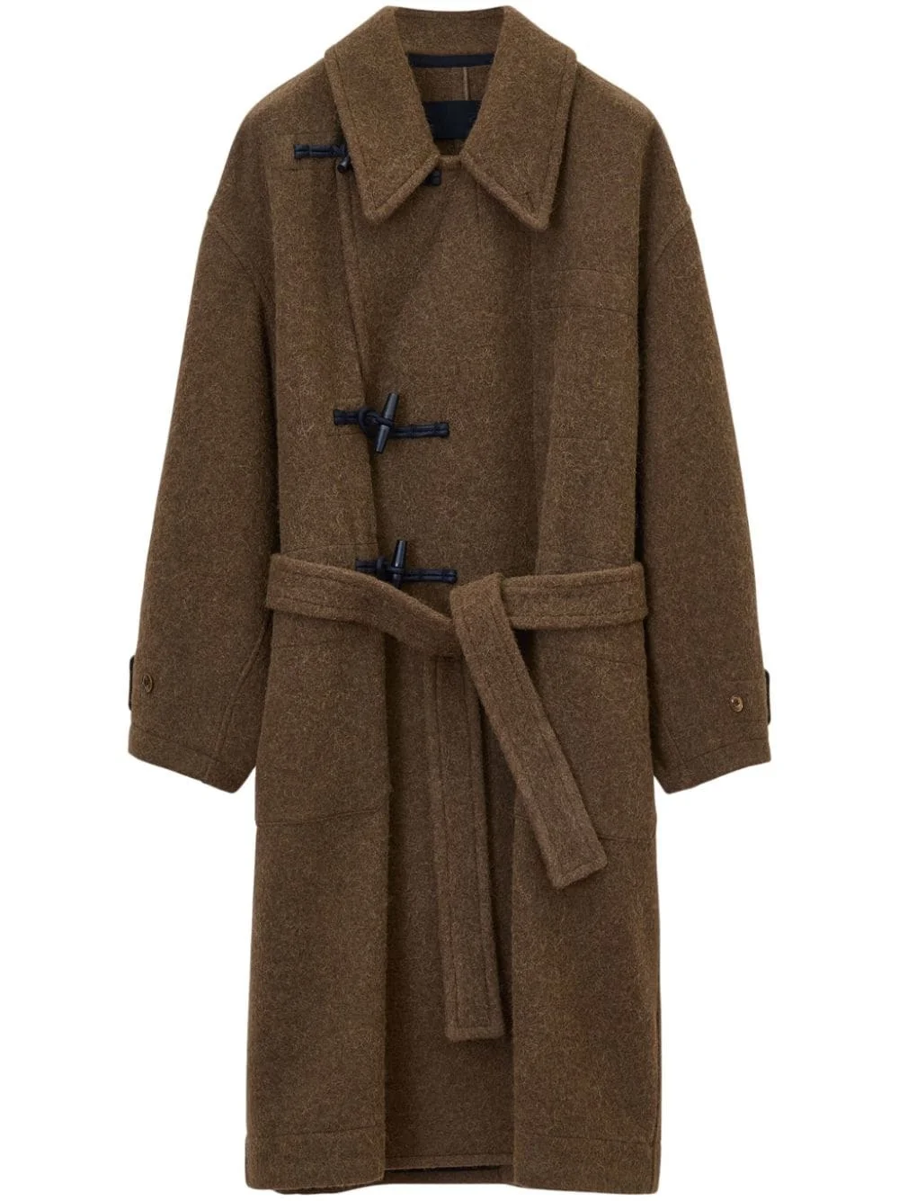 belted felted duffle coat - 1