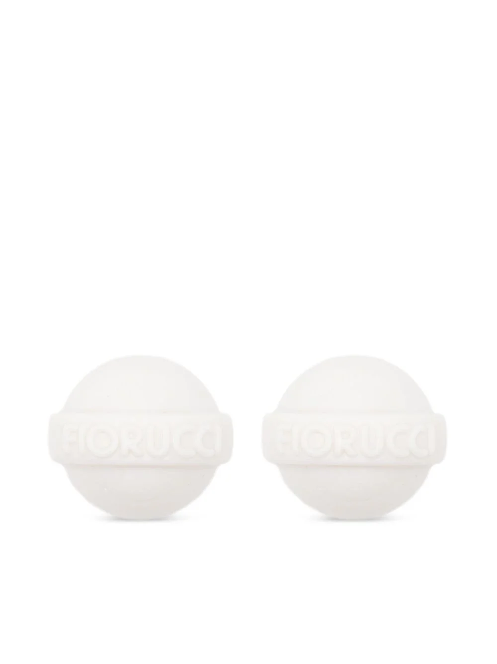 logo-embossed clip-on earring - 1