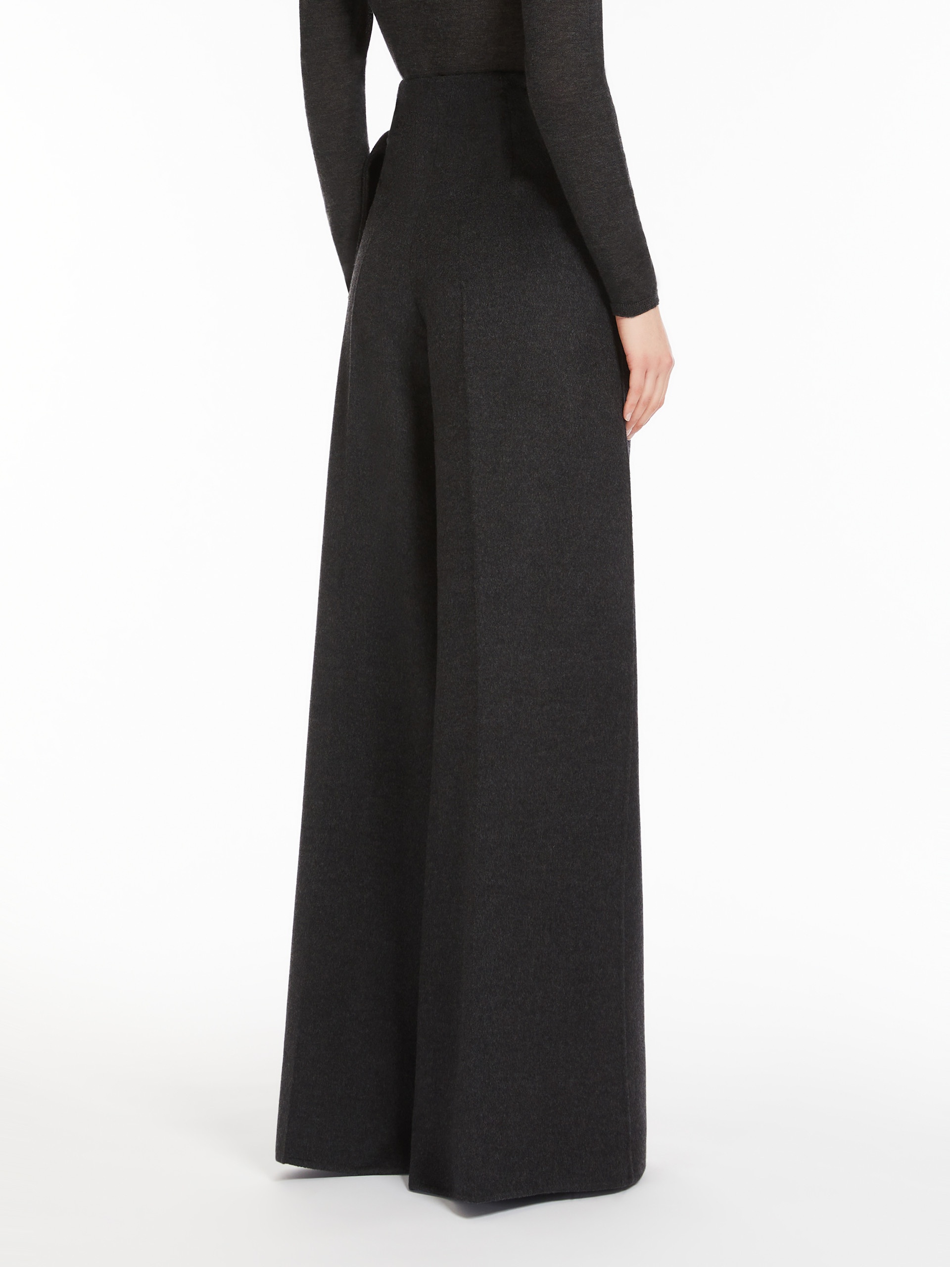 ARSENIO1234 Wide-leg wool felt trousers - 4