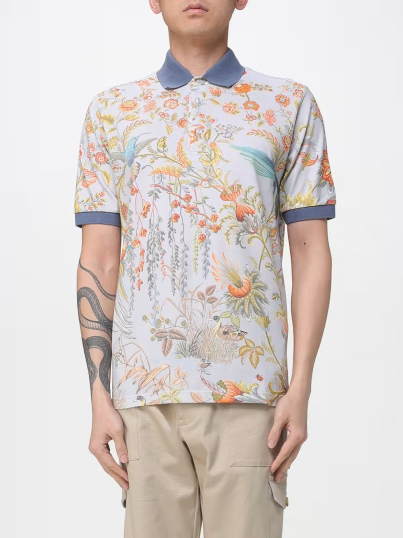 Etro Polo shirt with floral print outlook