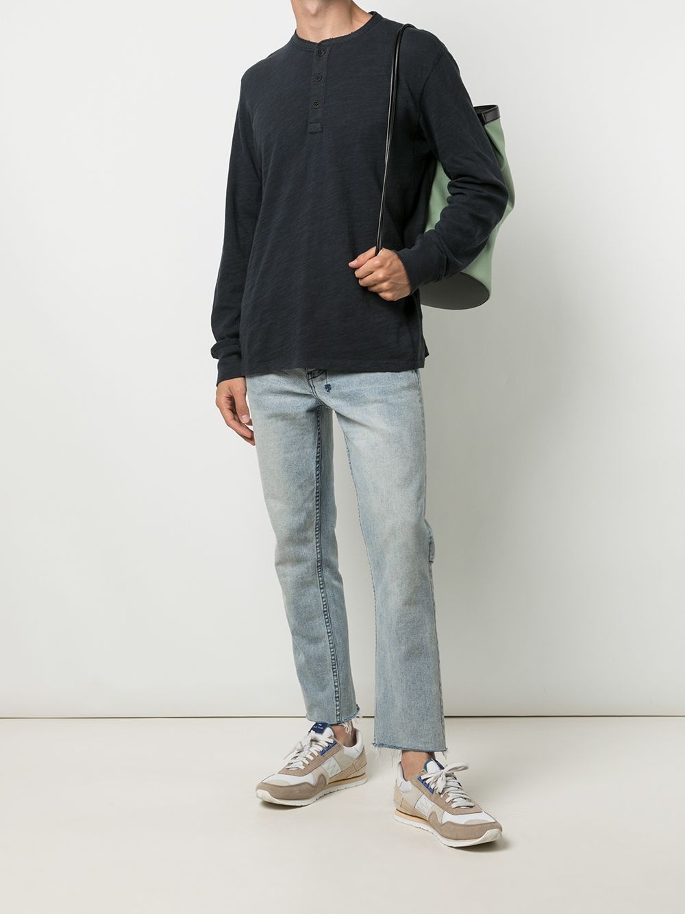 round-neck long-sleeve top - 2