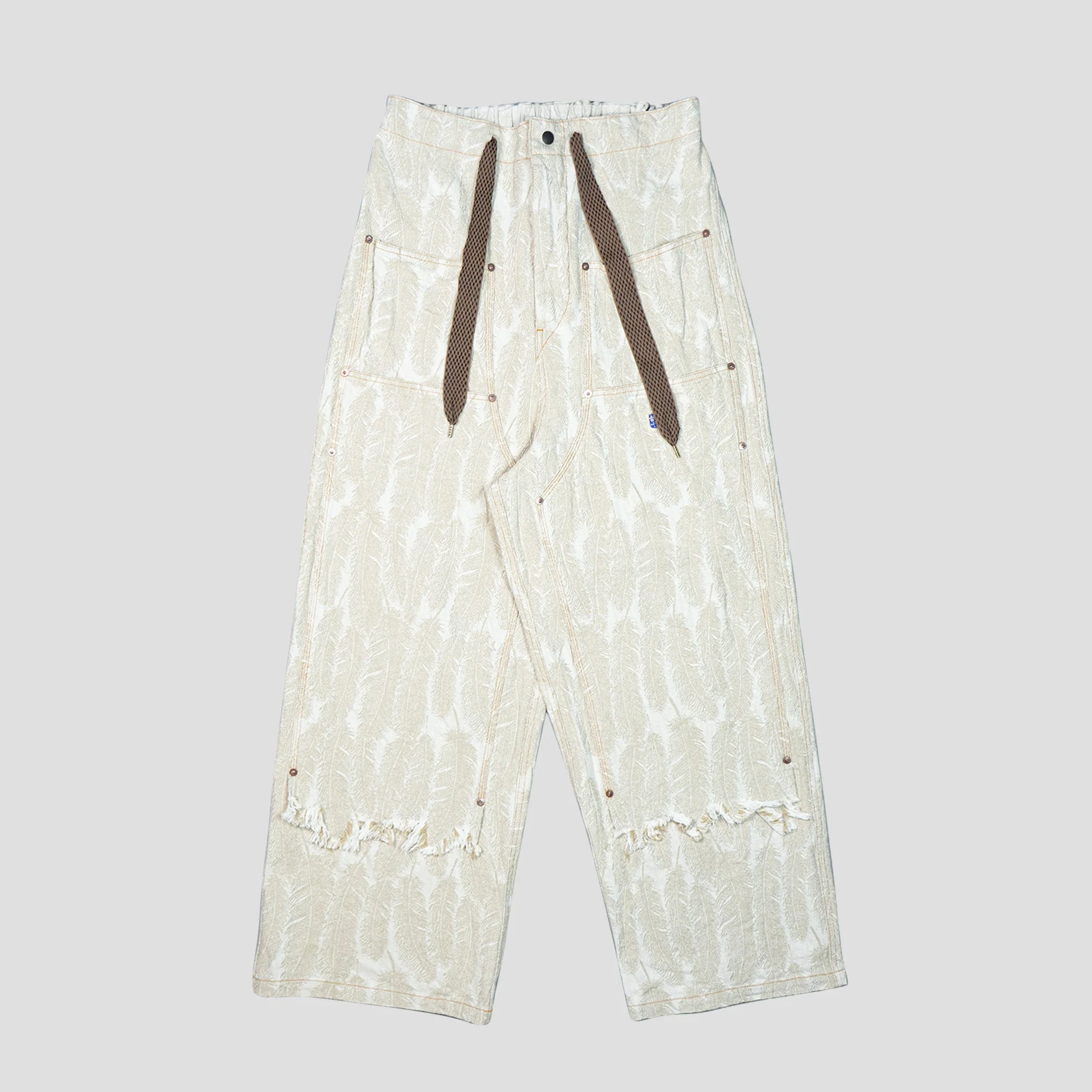 12oz MAGPIE DENIM W-KNEE EASY BAGY PANTS - 1