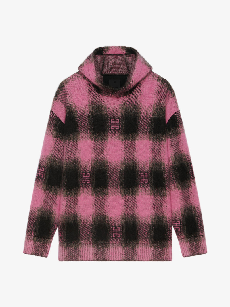 HOODIE IN 4G PLAID MOHAIR - 1