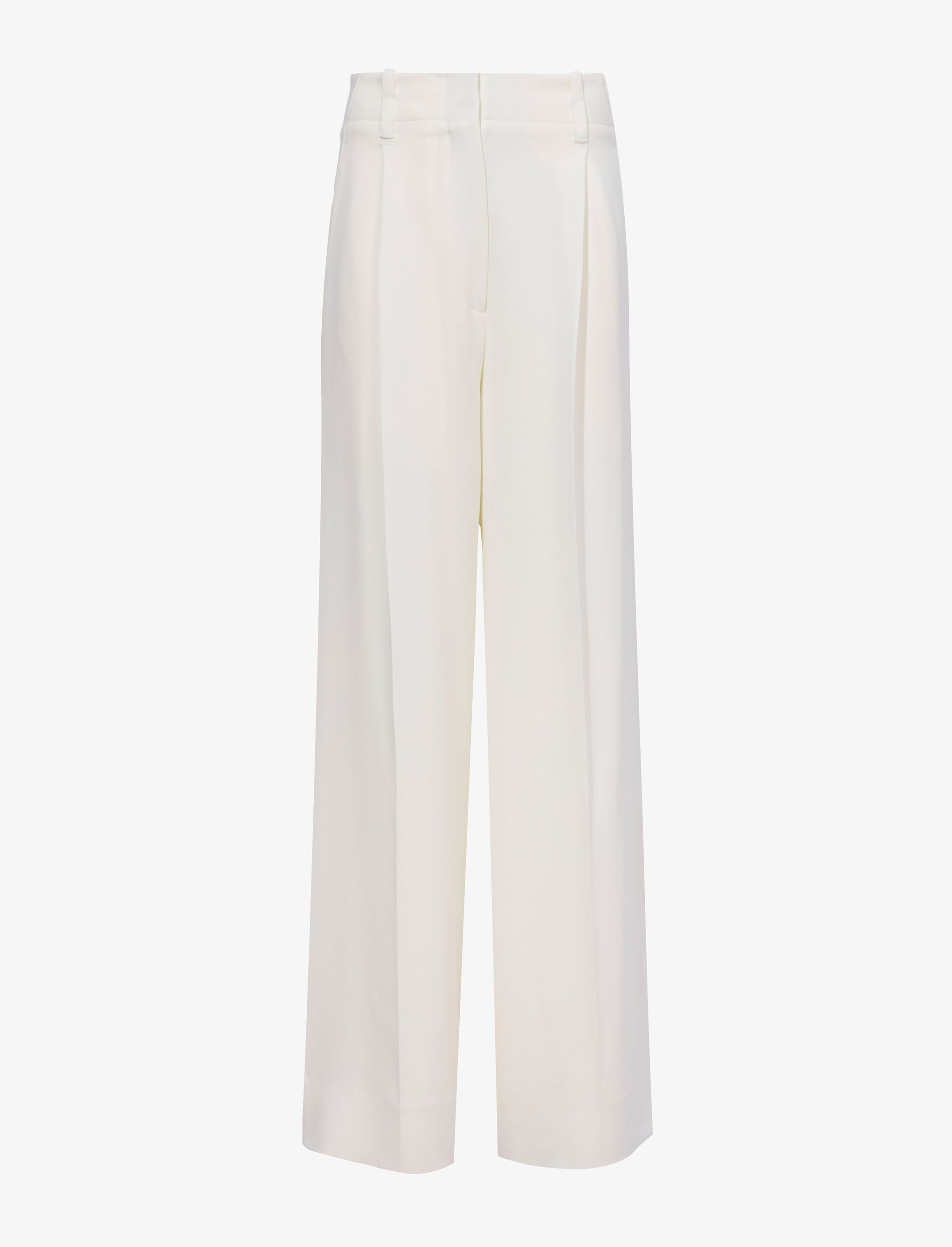Matte Viscose Crepe Wide Leg Pants - 1