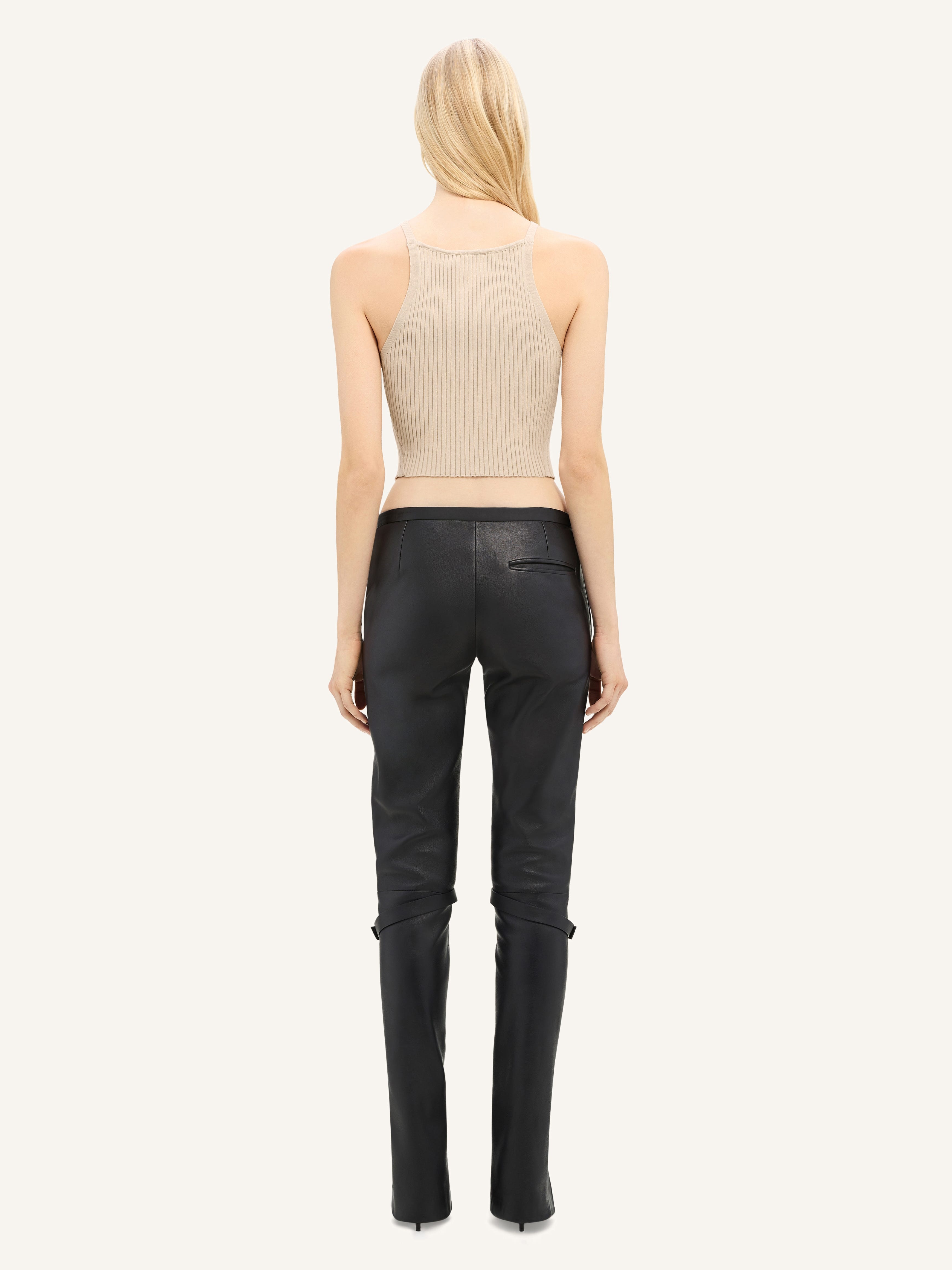 POINTY RIB KNIT TANK TOP - 4