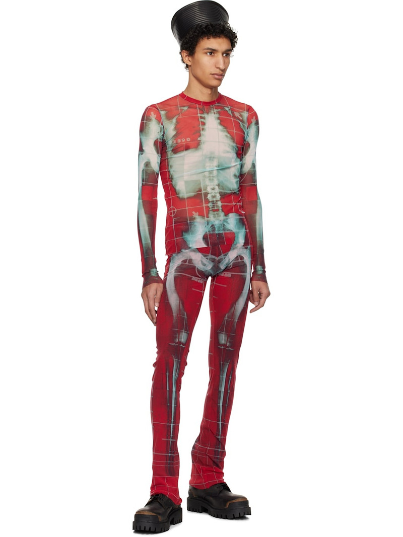 Jean Paul Gaultier SSENSE Exclusive Red & Blue 'The Squeletor' Top outlook