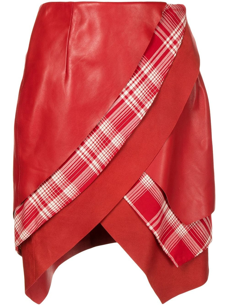 layered leather mini skirt 1