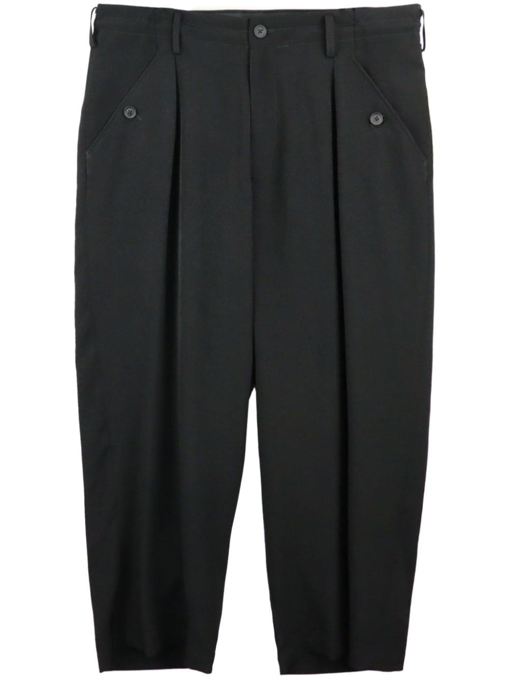 drop-crotch tapered trousers - 1