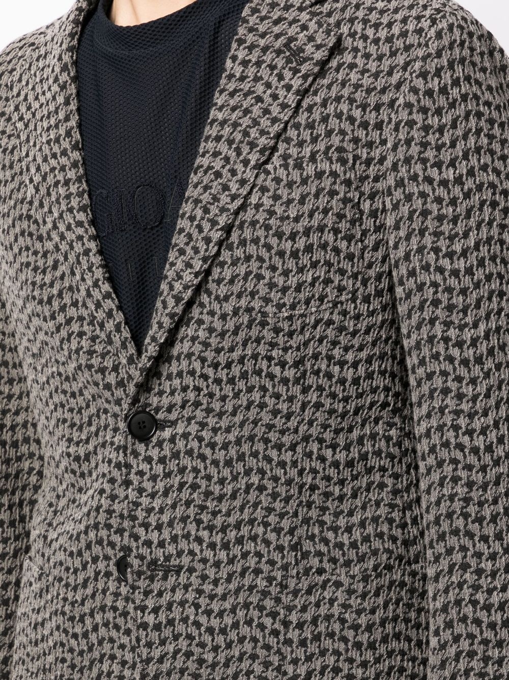 houndstooth-pattern single-breasted blazer - 5