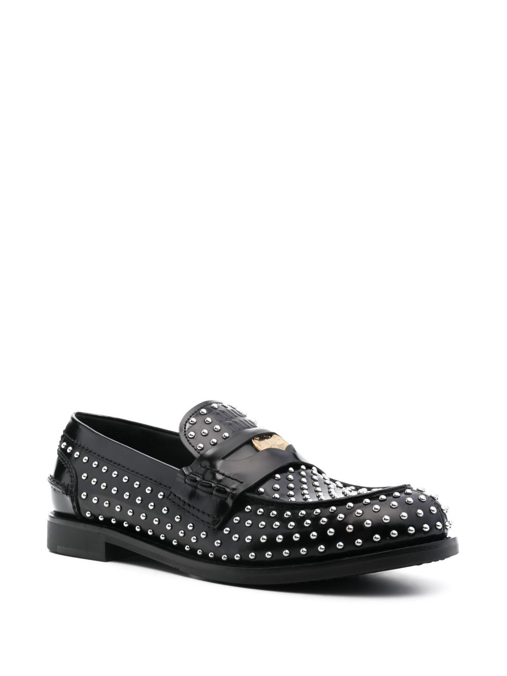 stud-embellished loafers - 2