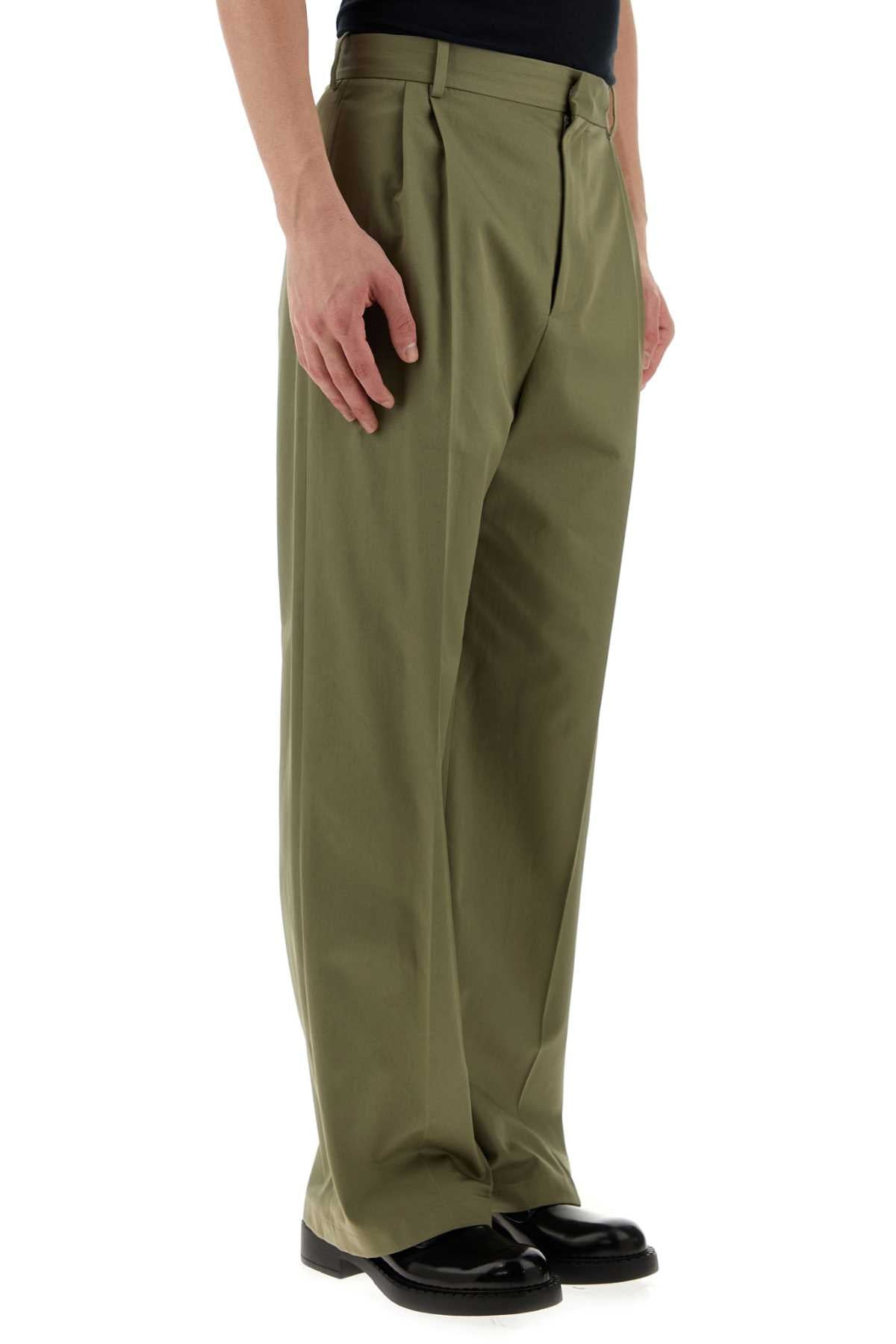 Loewe Men Army Green Cotton Pant - 3