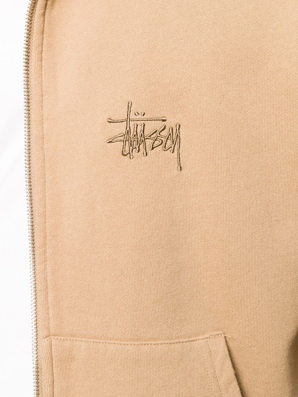 logo-embroidered zip-front hoodie - 5