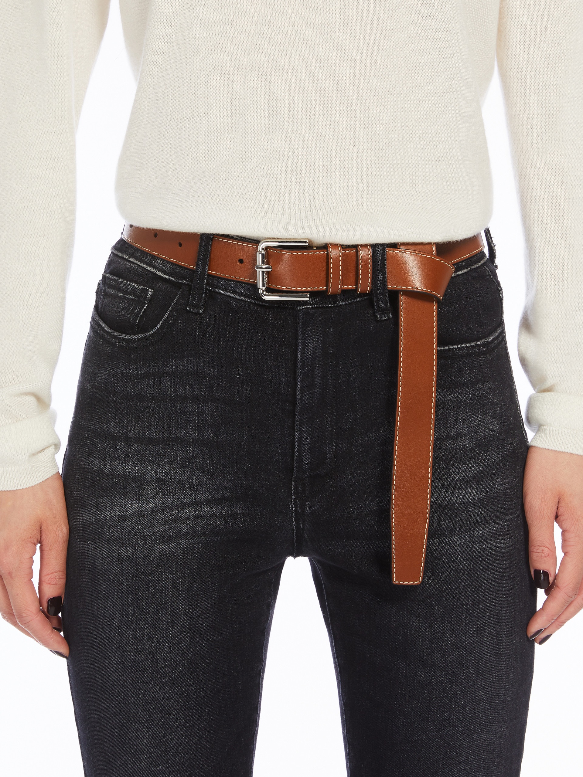 LEATHER30LONG Long leather belt - 3