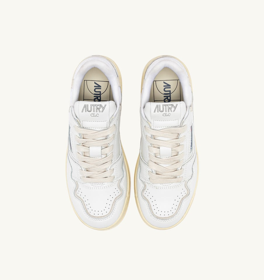 CLC LOW SNEAKERS IN WHITE LEATHER AND SUEDE - 5